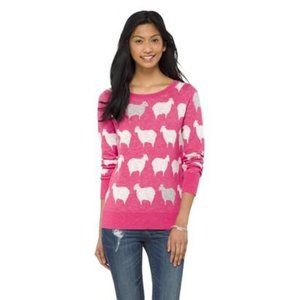 Mossimo Supply Co Pink Sheep Sweater